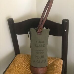 Mona-B “Yoga Class? I thought you said Pour A Glass”  Wine Bag NWT